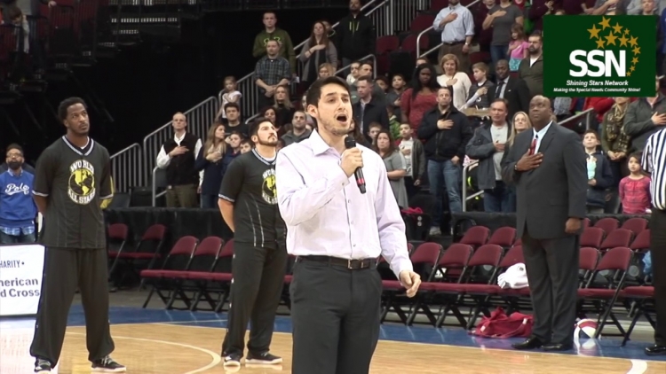 Dan Rocks the Anthem at the Prudential Center